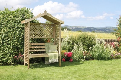 NEW RUTLAND ARBOUR WOODEN PRESSURE TREATED (1.568 x 0.67 x 1.995m)